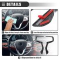 Carbon Fiber Steering Wheel Trim Cover Interior Panel Decor Sticker For Chevrolet Silverado Suburban Tahoe Blazer 2020-2022 Abs
