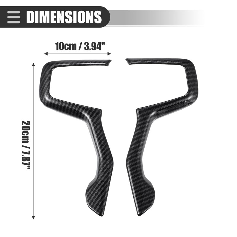 Carbon Fiber Steering Wheel Trim Cover Interior Panel Decor Sticker For Chevrolet Silverado Suburban Tahoe Blazer 2020-2022 Abs