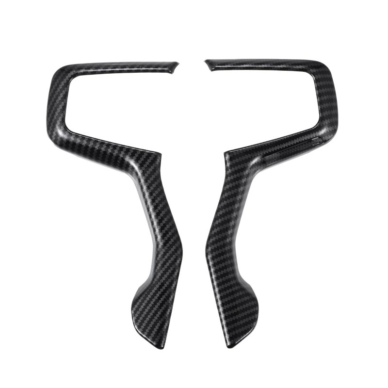 Carbon Fiber Steering Wheel Trim Cover Interior Panel Decor Sticker For Chevrolet Silverado Suburban Tahoe Blazer 2020-2022 Abs