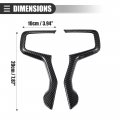 Carbon Fiber Steering Wheel Trim Cover Interior Panel Decor Sticker For Chevrolet Silverado Suburban Tahoe Blazer 2020-2022 Abs