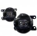 Bumper Driving Led Fog Light Lamps Chrome Pair For Acura Ford Honda Jaguar Lincoln Subaru Suzuki Waterproof Clear Polycarbonate 
