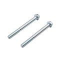 M10 Hex Flange Head Bolt 1 25 Pitch Class 8 Zinc Plated 100mm Length Fine Thread Heavy Duty Iron Fasteners 2 Pieces 