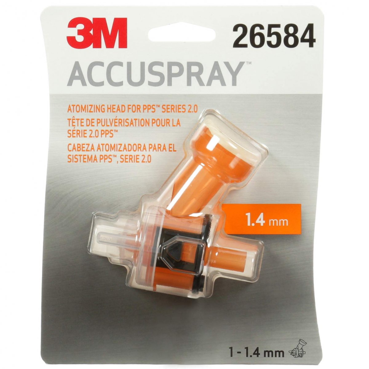 Accuspray Paint Spray Gun Nozzle Refills For Pps 2 0 1 4 Mm Orange Model 26584 Replacement Atomizing Heads Hvlp System Pack