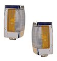 1990-1997 Nissan D21 Hardbody Pickup Truck Turn Signal Marker Lamp With Chrome Trim Corner Park Light Pair Set Left Driver And 