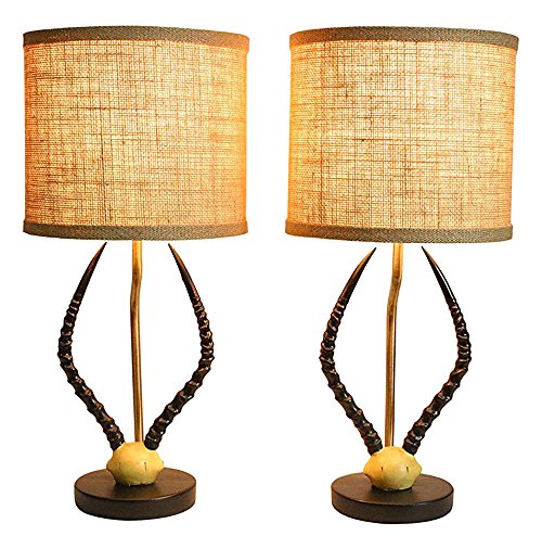 Urbanest Grant 3-piece Table and Floor Lamp Set with Beige Linen Lamp Shades 