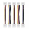 6 Pin 12mm Solderless Strip To Jumper Cable 150mm Length For 5050 Led Lights 5pcs 