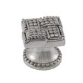Vicenza Designs K1132 Medici Rectangular Knob Small Polished Silver 