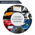 Uxcell 20 Pcs Purple Car License Plate Frame Screw Decoration 25mm Long