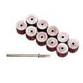 Dophee 10pcs 240 Grit Flap Sanding Wheel Head Grinding Disc 3mm Arbor For Rotary Tool 
