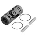 Walfront 12mm 0 47in Dia Universal Joint Shaft Coupling Motor Connector Steel 12a 23a 52mm 2pcs Rod 2 Pcs Ring Used In Shafts 