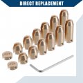Hihaha Rear Brass Wheel Spoke Balance Weights Refill With Wrench Durable Metal 14pcs Set Gold Tone For Motorcycle