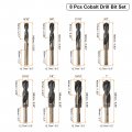 Uxcell 8pcs Cobalt Drill Bit Set 5mm Dia M35 Twist Drills For Metal Round Shank Bits