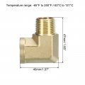 Uxcell Brass Pipe Fittings 1 2 Inch Npt Male X Female 2pcs 90 Degree Barstock Street Elbow Forged Hose Adapter For Gas Air Oil