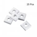 Uxcell Square Nuts M6x13mmx4mm Zinc-plated Metric Coarse Thread Assortment Kit 25 Pcs