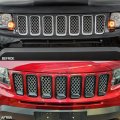 Kyyet Black Grille Inserts Clip-on Grill Cover Trim Ring Kit Compatible With 2011-2016 Jeep Compass Replace 68109865aa