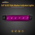 Partsam 20pcs 3 8 6 Led Clearance Truck Trailer Rv Side Marker Indicators Purple 12v Lights Rear Lamp For Trucks Cab Light