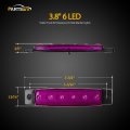 Partsam 20pcs 3 8 6 Led Clearance Truck Trailer Rv Side Marker Indicators Purple 12v Lights Rear Lamp For Trucks Cab Light