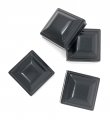 Square Post Caps Pressed Steel Power Coated Black For 3 Inch 
