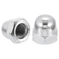 M10x1 5 Acorn Cap Nuts 10pcs 304 Stainless Steel Dome Head Nut Hardware For Bolt Cover Silvery 