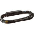 04002me 12 Ft Indoor Extension Cord Black With 3 Outlets For Home And Office Electronics Copper Material 125 Volts 