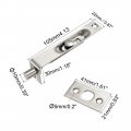 Uxcell Flush Bolt 4 Inch Stainless Steel Door Concealed Slide Lock Latch For Wood Composite Doors Double Silver Tone