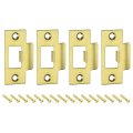 T Door Strike Plate 4pcs 70mm X 40mm 201 Stainless Steel Latch Deadbolt For Frame Jamb Gold 