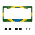 Brazil License Plate Flag Frame National Green Yellow Blue 3 U S Canada Standard Cars Trucks Shield 