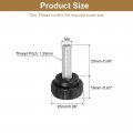 Uxcell 8pcs Round Knurled Thumb Screws M8 X 25mm Carbon Steel Zinc Plated Thread Thumbscrew Clamping Knob Screw For Quick