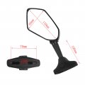 Minho Adjustable Motorcycle Led Turn Signal Rear View Mirrors With Horse Race Lamp Marquee For Suzuki Gsxr750 Honda Cbr600rr