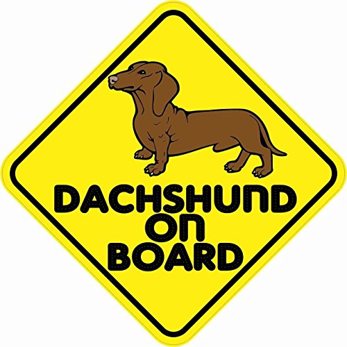 5in X Dachshund On Board Dog Magnet Bumper Magnetic Vinyl Magnets By Stickertalk