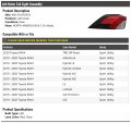 Left Driver Side Outer Tail Light Assembly Body Mounted Compatible With 2019-2020 Toyota Rav4 Sport Utility