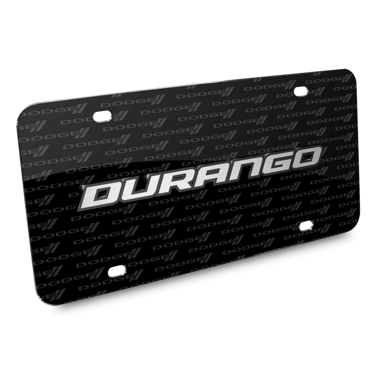 Dodge Durango 3d Logo License Plate Black Aluminum With Pattern Official Licensed 11 88 In X 6 Bg3d
