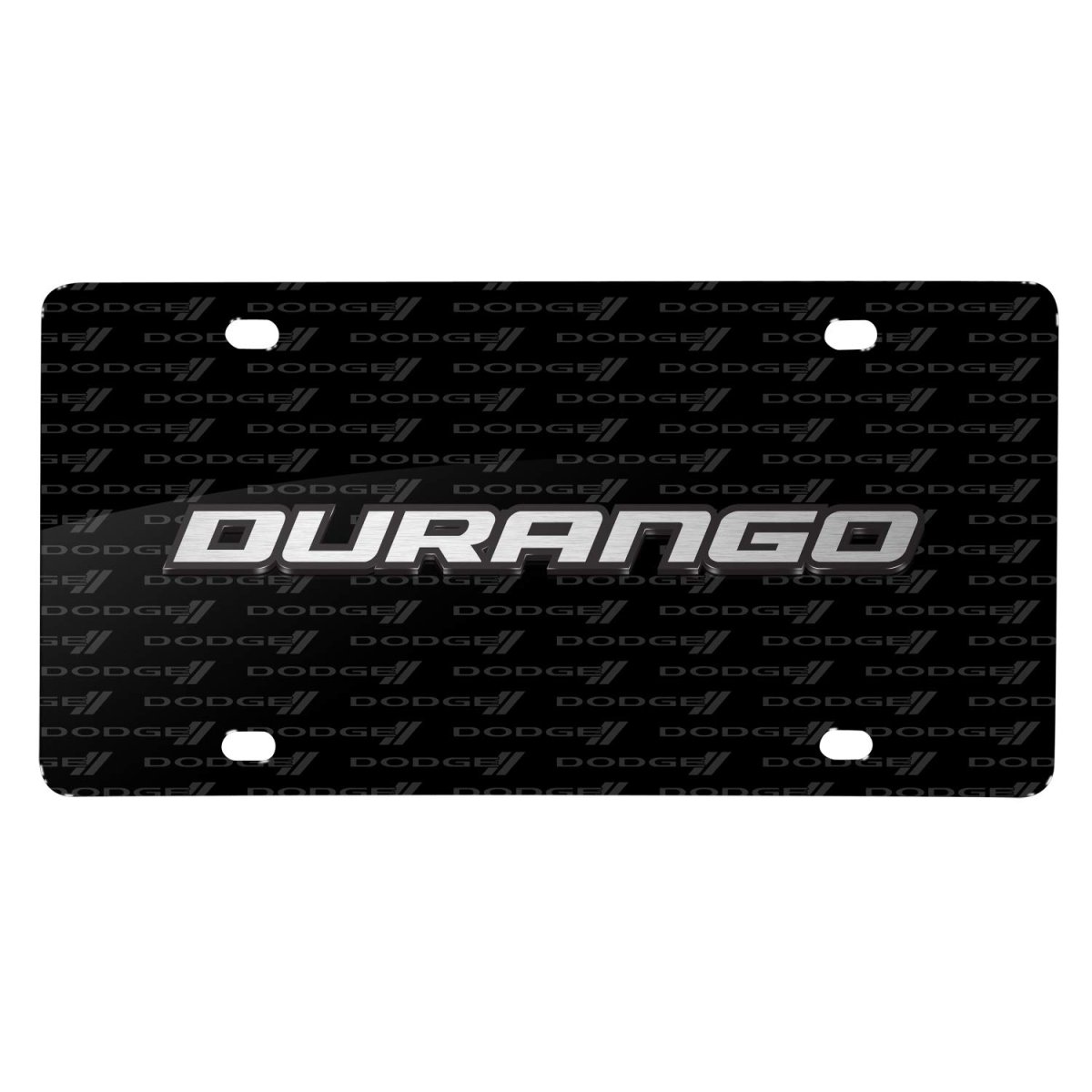 Dodge Durango 3d Logo License Plate Black Aluminum With Pattern Official Licensed 11 88 In X 6 Bg3d