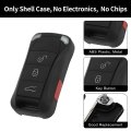 Key Shell Caseless Entry Remote Key Fob Replacement For Porsche Cayenne 2005-2006 2008-2011 4 Buttons Kr55wk45022