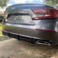 Kuafu Rear Diffuser Compatible With 2018-2021 Honda Accord All Models Bumper Lip Cover Trim Spoiler Splitter Kit Corner Apron