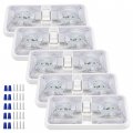 Kuafu 5 Pack Rv Ceiling Lights 12v Led Double Dome Interior Camper Car Trailer On Off Switch Lighting Clear Lens