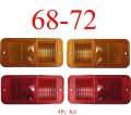 68-72 Chevy 4pc Standard Side Lights Amber Red
