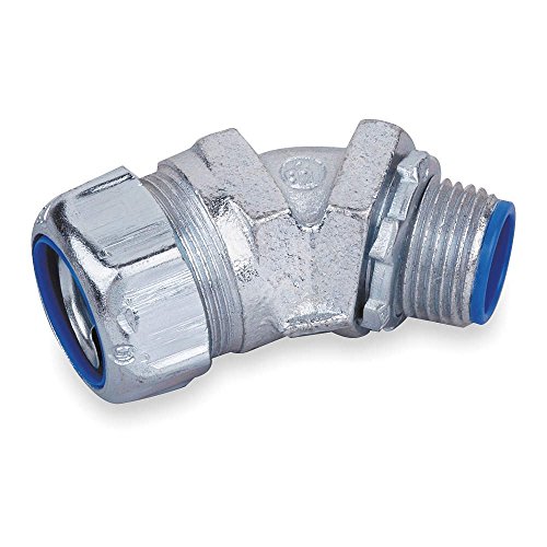 Thomas Betts 5343 3 4 Insulated Liquidtight Connector 45 Degree Malleable Iron