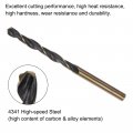 Uxcell 12pcs Jobber Drill Bits 5 5mm Black Nitride Gold Titanium Coated 4341 High Speed Steel Hss 135 Degree Split Point Twist