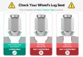 Stancemagic 24pcs Bulge Closed End Lug Nuts 1 2x20 Threads Cone Seat Installs With 3 49mm Hex Socket Compatible Dodge Viper