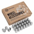 Stancemagic 24pcs Bulge Closed End Lug Nuts 1 2x20 Threads Cone Seat Installs With 3 49mm Hex Socket Compatible Dodge Viper