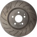 Front Disc Brake Rotor Standard Cross-drilled For Mercedes-benz Slk55 Amg 2012 2013 2014 