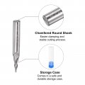 Uxcell Tapered Ball Nose End Mill Uncoated Solid Carbide 2 Flute Spiral Milling Cutter 0 5mm Radius 1mm Diameter 6mm Shank 45mm