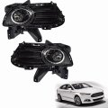 1 Pair Of Fog Lights With Lamp Frame Set Black And Clear Replacement For Fusion 2013-2016 Ds7z-15266-b Ds7z-15266-a 