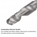 Uxcell Combination Drill And Tap Bit 1 4 Hex Shank M8 X 25 Metric Uncoated High Speed Steel 4341 Spiral Flute Drilling Tapping