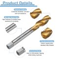 Spiral Flute Thread Taps 3 8-16 Bsw H2 Machine Threading Tap Bit Titanium Coated Screw Tapping Repair Tool M2 High-speed Steel