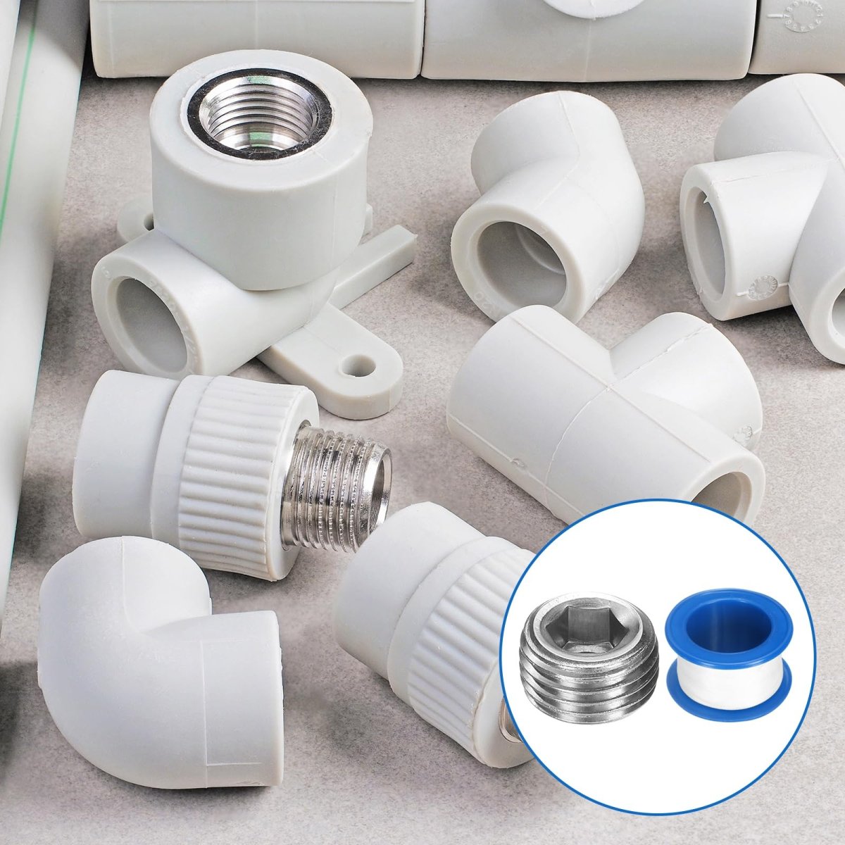 4pcs M10x1x10 304 Stainless Steel Pipe Plug Fitting Male Thread Internal Hex Socket Cap Countersunk For Sealing Port Pneumatic