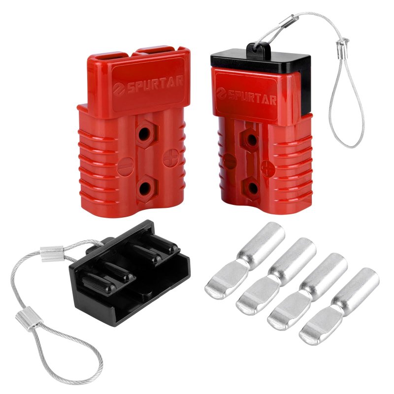 175a Battery Quick Connect Kit For 1 0 Wire 12-36v Terminal Connectors With Dust Covers Car Atv Winch Trailer And Trolling