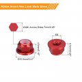 Uxcell Nylon Insert Hex Lock Nuts 10pcs M4 X 0 7mm Aluminum Alloy Self-locking Anodizing Flange Nut For Fasteners Claret