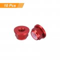 Uxcell Nylon Insert Hex Lock Nuts 10pcs M4 X 0 7mm Aluminum Alloy Self-locking Anodizing Flange Nut For Fasteners Claret